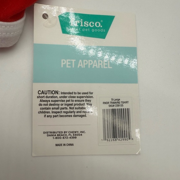 Reindeer in Training Red Fluffy Trim Christmas Pet Shirt- BNWT - Picture 6 of 6